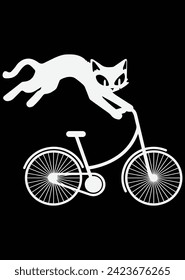 
Bicyclett - Cat Cycling eps cut file for cutting machine