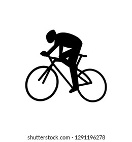 bicycling icon vector logo template