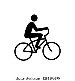 bicycling icon vector logo template