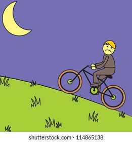 bicycling in the midnight