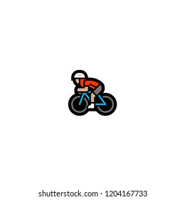 Bicycling vector flat isolated icon