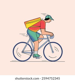 Bicyclist colorful vector illustration design