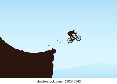 bicyclist jumped from cliff