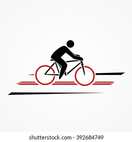 Bicyclist on the road