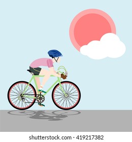 bicyclist rider man with bike