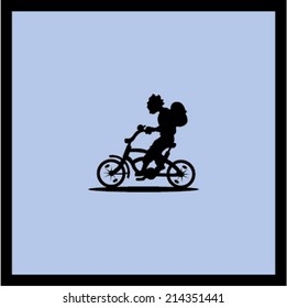 Bicyclist silhouette