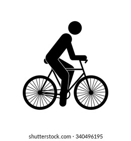 bicyclist vector icon