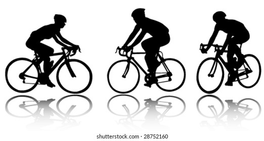 bicyclists - vector