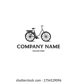 Bicylce electric logo design template. Awesome a bicylce electric logo. A bicycle electric lineart logotype.