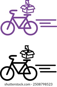 Bicylce icon with gift box over it