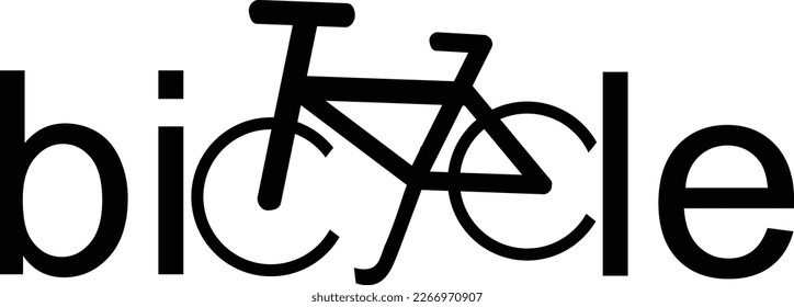 bicyle desain negative space for community or company