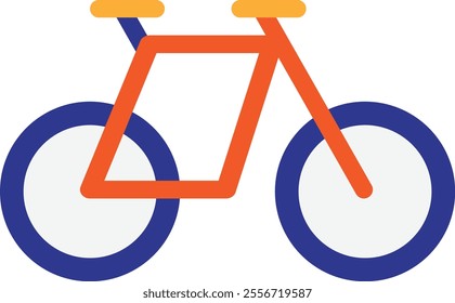 Bicyle Transport Sport Icon Vector Flat Illustration