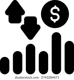Bid and Ask Black Icon Design