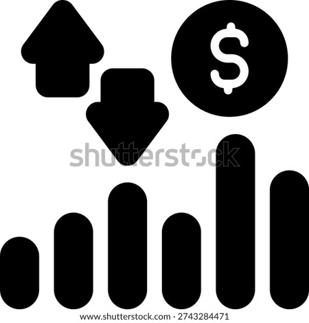 Bid and Ask Black Icon Design
