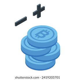 Bid auction finance icon isometric vector. Crypto law. People smart internet