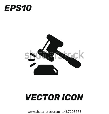 Bid, auction vector icon illustration for web and mobile application isolated on white background. Premium quality.