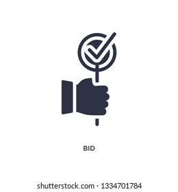 bid icon. Simple element illustration from marketing concept. bid editable symbol design on white background. Can be use for web and mobile.