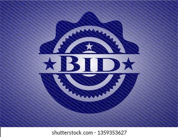 Bid with jean texture