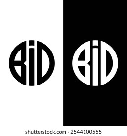 BID Letter Logo Design, Inspiração para uma identidade única. Elegância moderna e design criativo