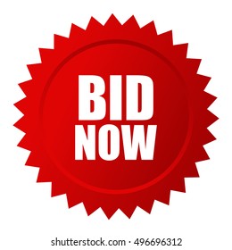 Bid now auction star icon