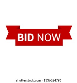 BID now label - sign, stickers