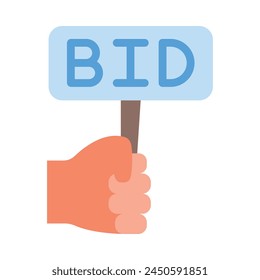 Bid Vector Flat Icon Design Vector Flat Icon Design