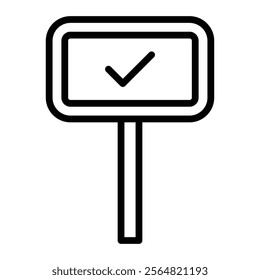 Bid Vector Line Icon Design