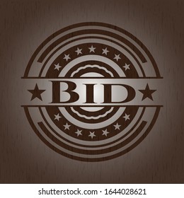 Bid wooden signboards. Vector Illustration.