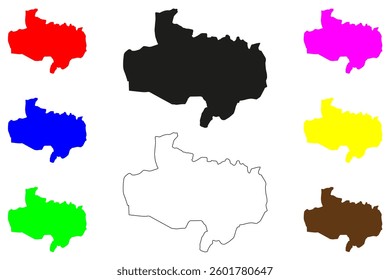 Bidar city (Republic of India, State of Karnataka) map vector illustration, scribble sketch Bidar map