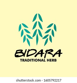 bidara has mean traditional herb or tea. logo icon with leaf tea illustration. vector in eps10