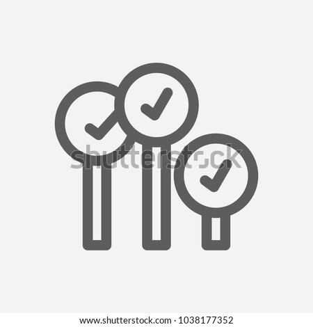 Bid-ask spread icon line symbol. Isolated vector illustration of  icon sign concept for your web site mobile app logo UI design.