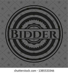 Bidder black emblem. Vintage. Vector Illustration. Detailed.