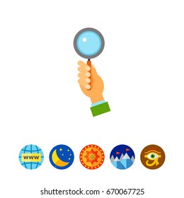 Bidder hand holding auction paddle icon