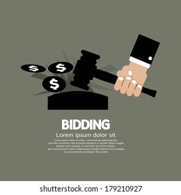 Bidding or Auction Concept Vector Illustration