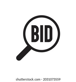 Bidding icon design vector illustration