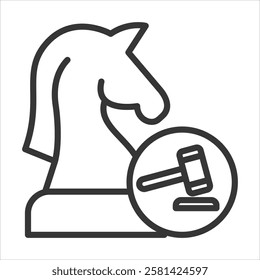 Bidding Strategy Icon Vector Illustration Outline