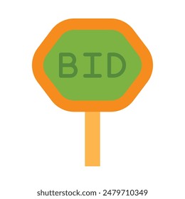 Bidding Vector Flat Icon design