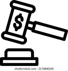 bidding Ilustración vectorial sobre un fondo transparente.Símbolos de calidad premium.Icono vector de trazo para el concepto y el diseño gráfico.