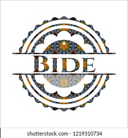 Bide arabesque emblem background. arabic decoration.