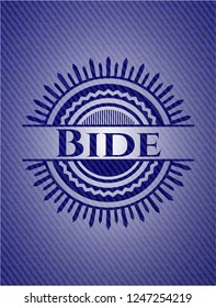 Bide emblem with jean texture