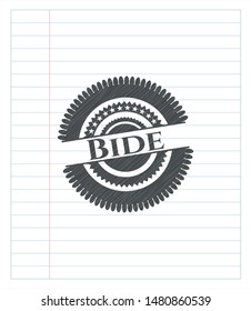 Bide pencil strokes emblem. Vector Illustration. Detailed.