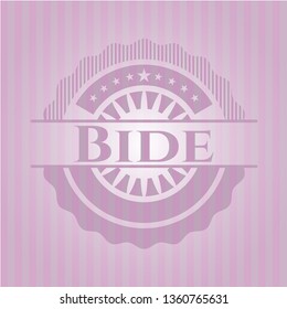 Bide retro pink emblem