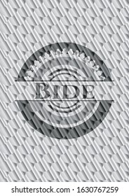 Bide silver emblem. Scales pattern. Vector Illustration. Detailed.