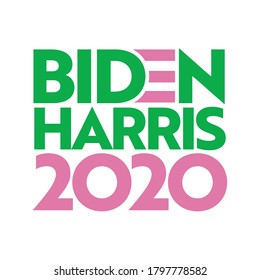 Biden Harris 2020 Vector Design, White Background 