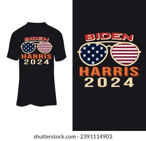 Diseño de camisetas vectoriales Biden Harris 2024 en venta.