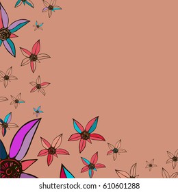 Bidens pattern. Suitable for packing, Wallpaper, printing, cosmetics, Soaps. card. Vector illustration