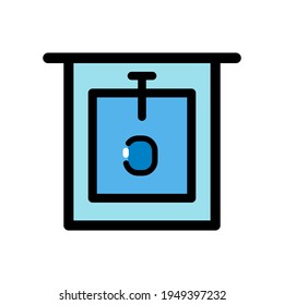 Icono de color de Bidet en un vector aislado de estilo simple aislado en fondo blanco