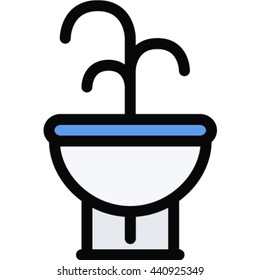 bidet Filled Outline Icon