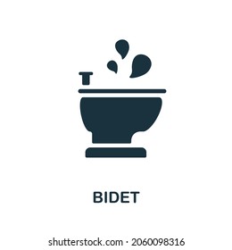 Bidet icon. Monochrome sign from bathroom collection. Creative Bidet icon illustration for web design, infographics and more