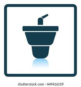 Bidet icon. Shadow reflection design. Vector illustration.